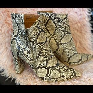 Snake Print Booties